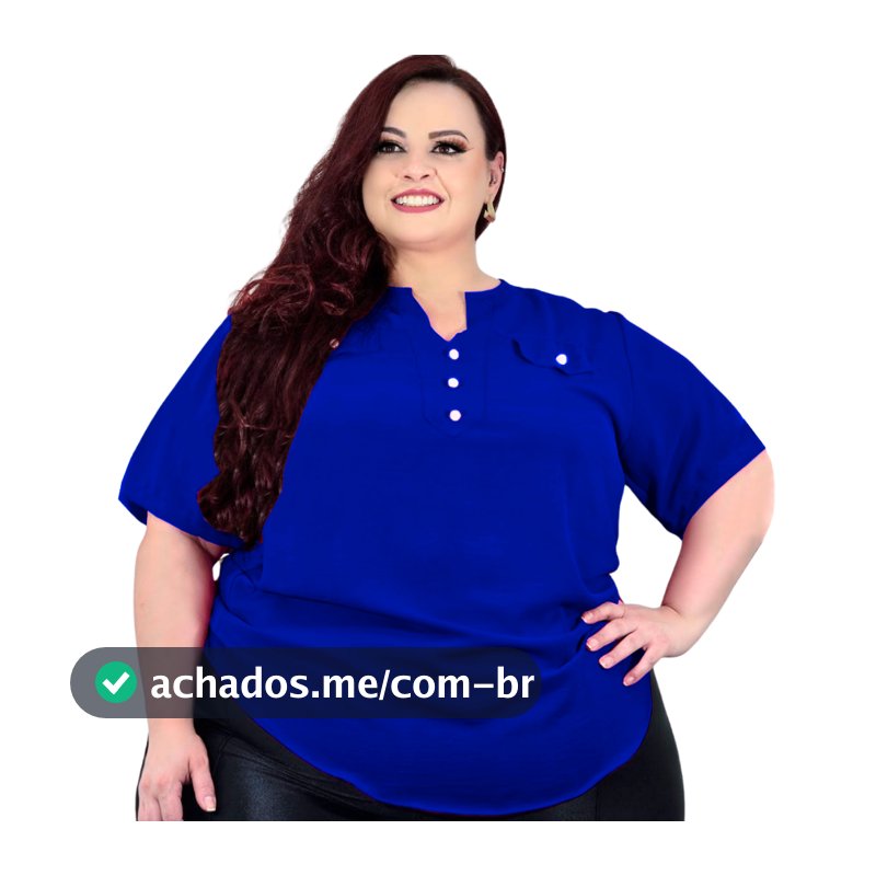 Blusa Social Plus Size Feminina Camisa Manga Botão Pérola Trabalho Festa Presente Natal 48 ao 58