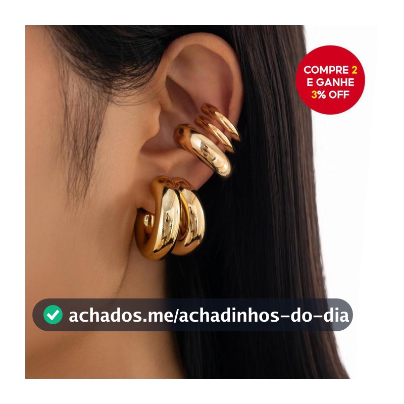 Conjunto de 5 peças de brincos empilháveis e de clip para mulheres, brincos elegantes e simples, acessórios de moda.