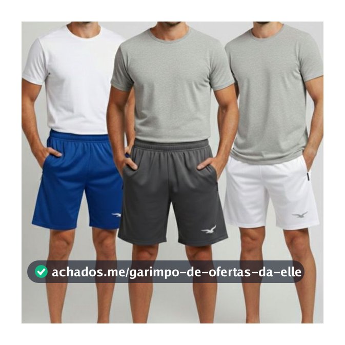 Kit Com 3 Bermudas Shorts Masculinos Básicos Bermuda Para Atividades Fisicas