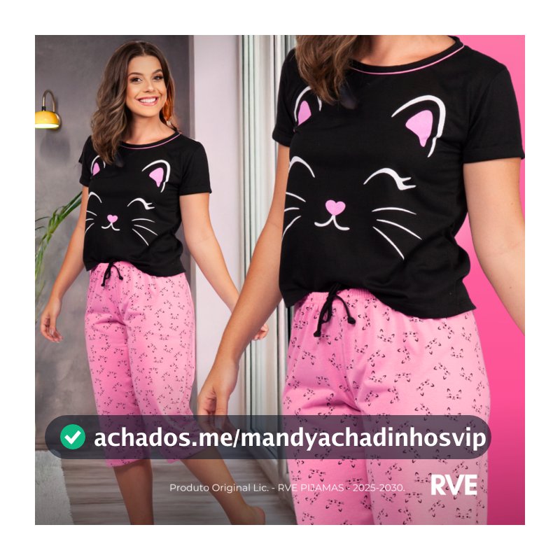 Pijama Feminino Verão Confortável Conjunto Baby Doll Blogueira LUXO Festa De Dormir Bichinhos Fofos