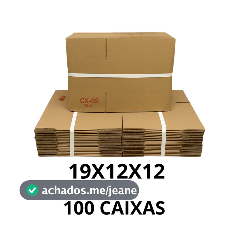 caixa de papelão 19x12x12 envios correios 100 unidades ecommerce maleta pequena