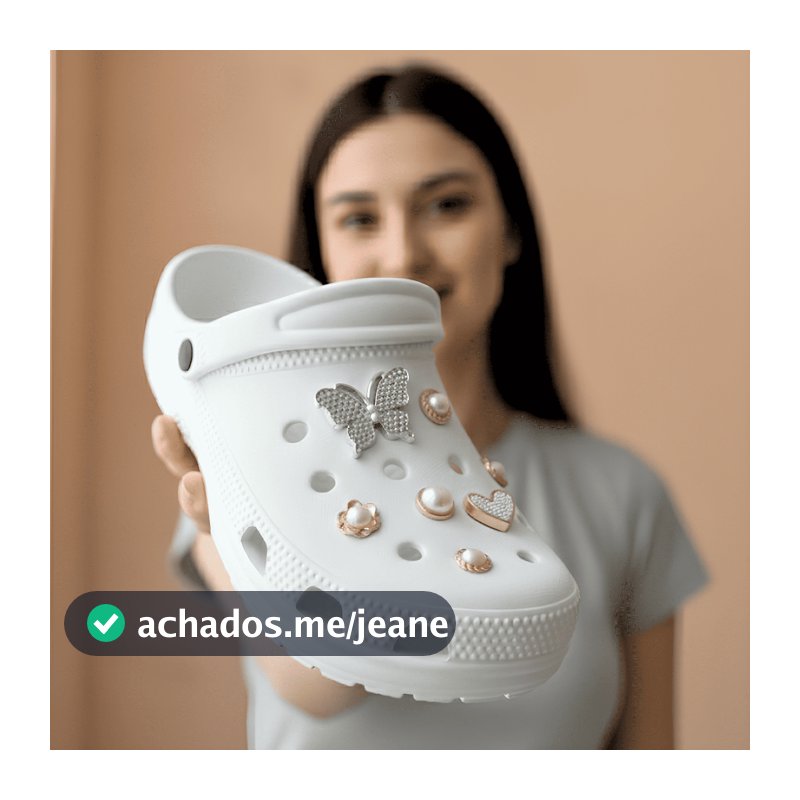 Babuche Nuvem Feminina Luxo com Pingentes Personalizados Sandália Ortopédica em EVA