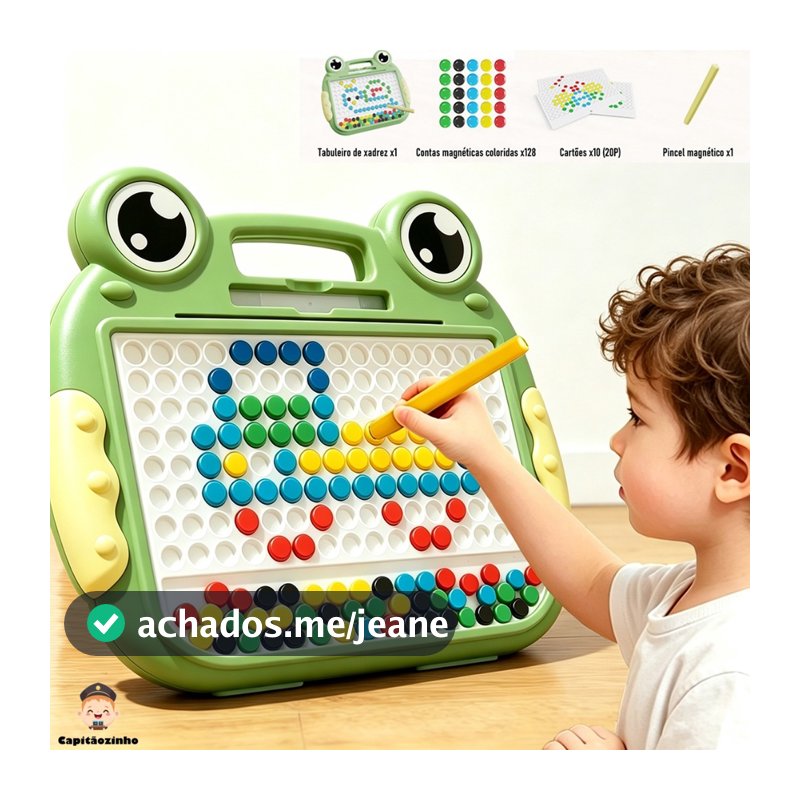 Lousa Mágica Caneta Magnética Prancheta Infantil Educativo Autismo Cartelas Desenho