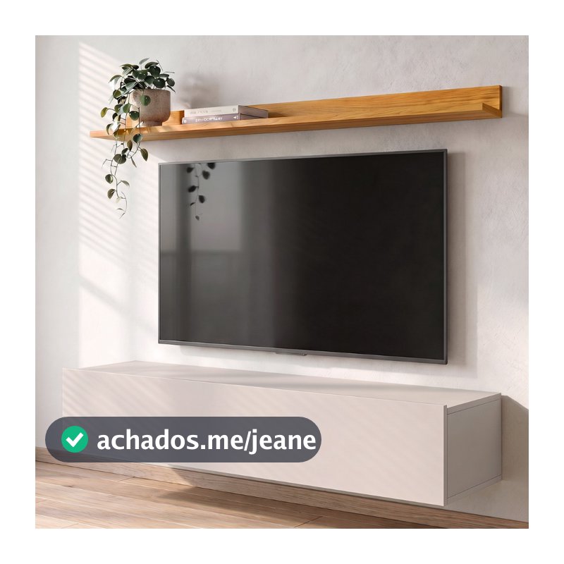 Bancada Suspensa e Prateleira 99cm Slat M20 Cinamomo/Off - Mpozenato
