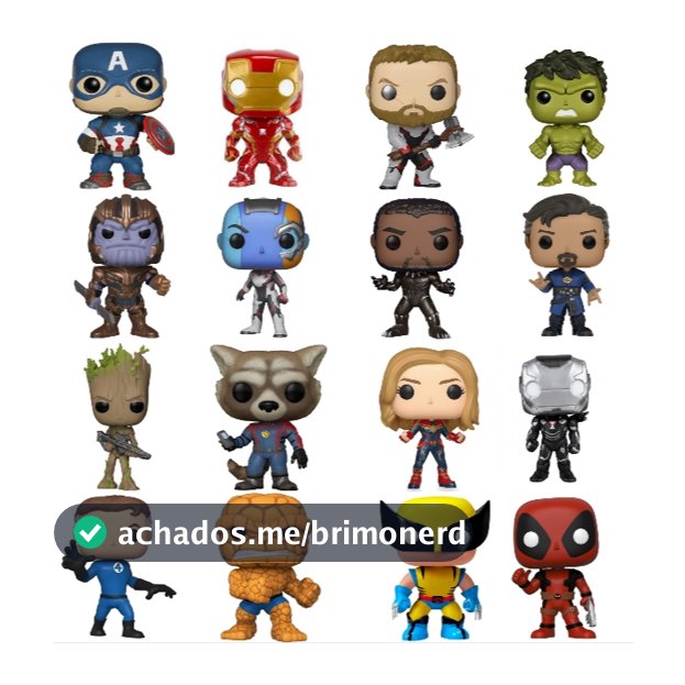 Bonecos Colecionáveis Action Figure Heróis - Homem de Ferro,Capitao America,Hulk,Thor,Thanos,Spider-Man,Super Man,Batman
