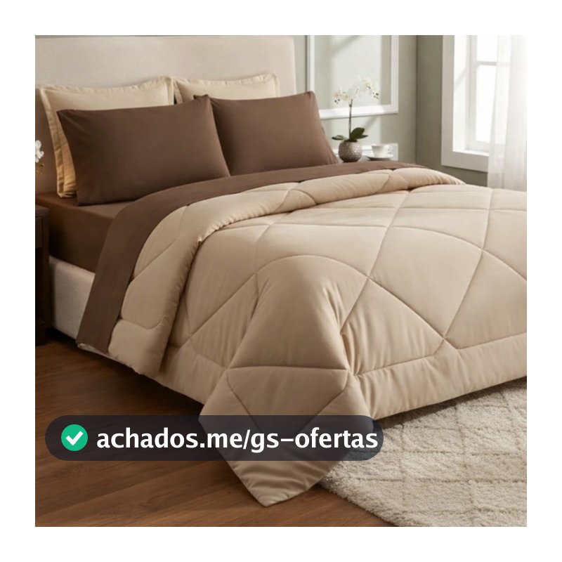 KIT CONFORTO 03 PEÇAS CASAL KING DUPLA FACE EDREDOM COM FRONHAS VÁRIAS CORES PROMOÇÃO !