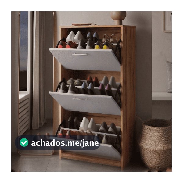 Sapateira Retrátil Inclinável 3 Portas Basculantes Organizador Multiuso Agatha