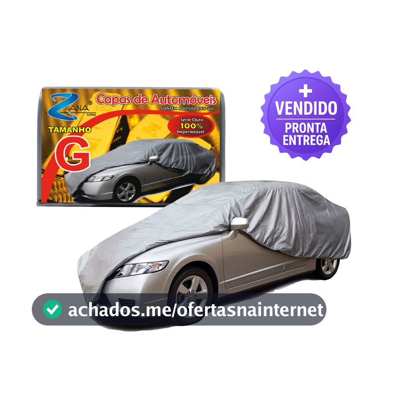 Capa Automotiva Impermeável Tamanho G para Carro Proteção Contra Sol Chuva Poeira e Raios UV