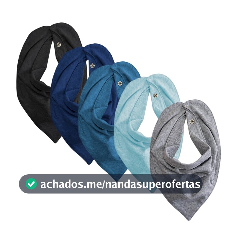 Kit 3 Babador Bebê Menino Sortido Algodao Babador Bandana Botao de Pressao Recem Nascido