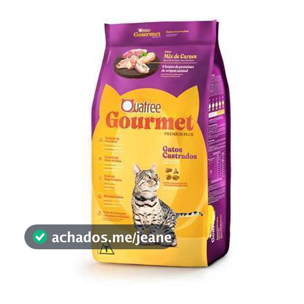 Ração Quatree Gourmet Gato Castrado Mix de Carnes 20 kg