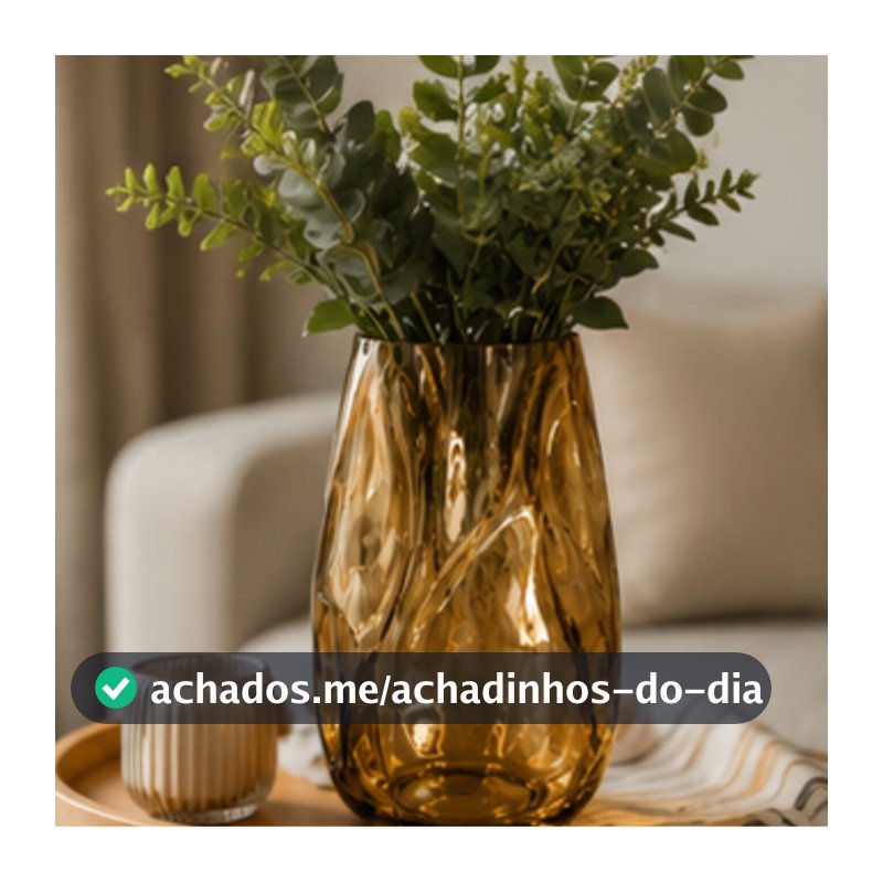 Vaso de Vidro Grosso Primeira Linha Forma Irregular Ebenezer