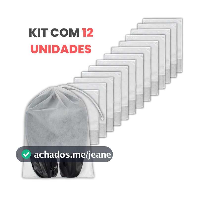 Sacos Para Sapatos De Tnt C/visor Kit 12 Un.