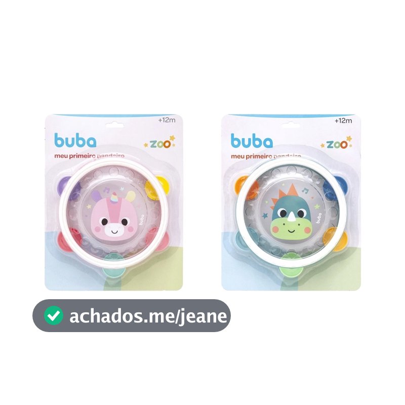 Pandeiro Buba Lançamento Brinquedo Musical Bebe