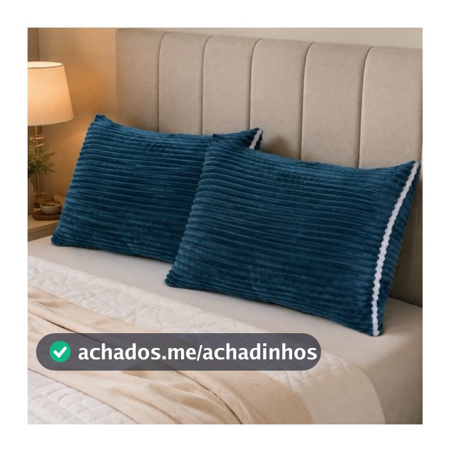 Kit 6 Capas para Travesseiro 50x70cm Manta Canelada Macia Zíper Lateral Cores Sortidas Aleatórias