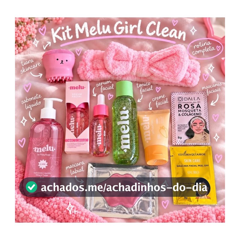 Kit Skincare 9 itens Feminino Completo Com Sabonete Líquido Mousse Micelar Tiara E Máscaras