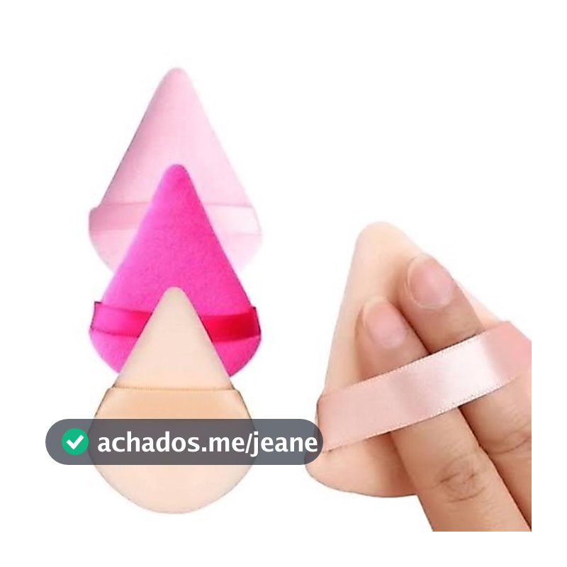 Kit 24/48 unidades Esponja Triangular Para Pó De Veludo Maquiagem