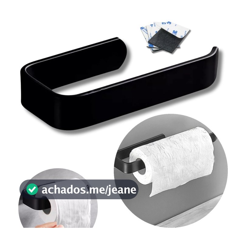 Suporte Porta Papel Higiênico / Suporte Papel Toalha de Parede Bancada com  Adesivo 3m Elegante Top
