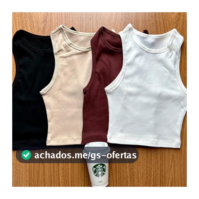 Kit 3 Cropped Feminino Canelada Regata Feminina Camiseta Básica Feminina Croped Regatinha Cropet canelado básico algodão
