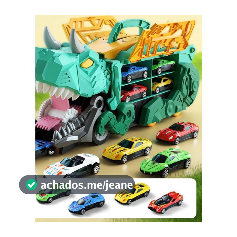 Caminhão Dinossauro engolidor e Porta-carrinhos com 4 Carrinhos.🚚😍🧑🏻