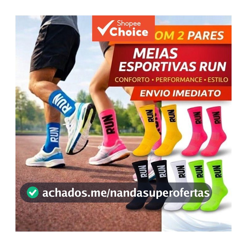 Meias esportivas de compressão de cano alto, adequadas para corrida, fitness e unissex, confeccionadas em material