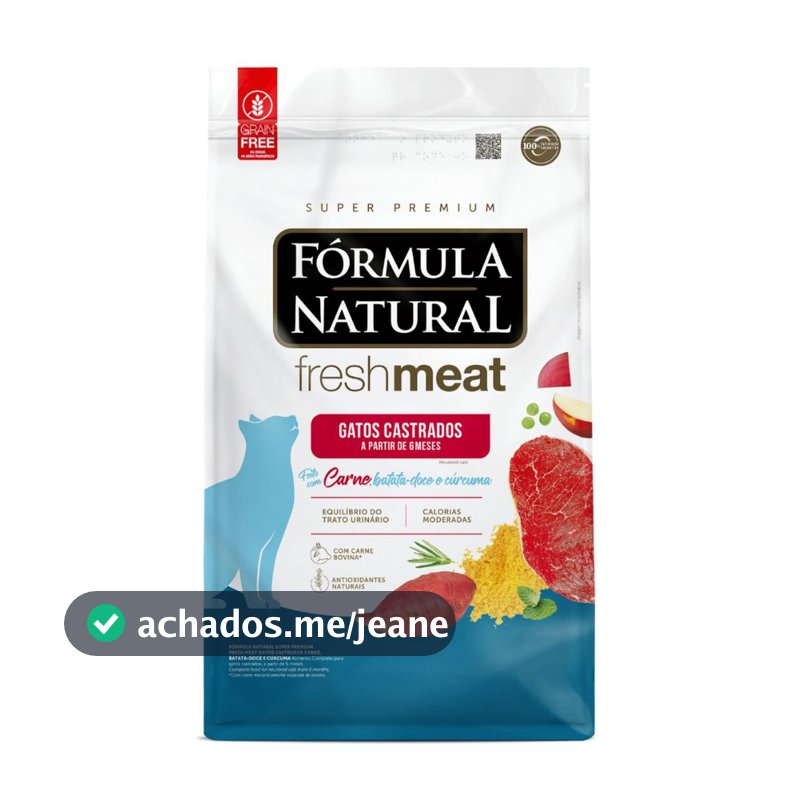 Formula Natura Fresh Meat Gato Castrado Carne 10,1kg