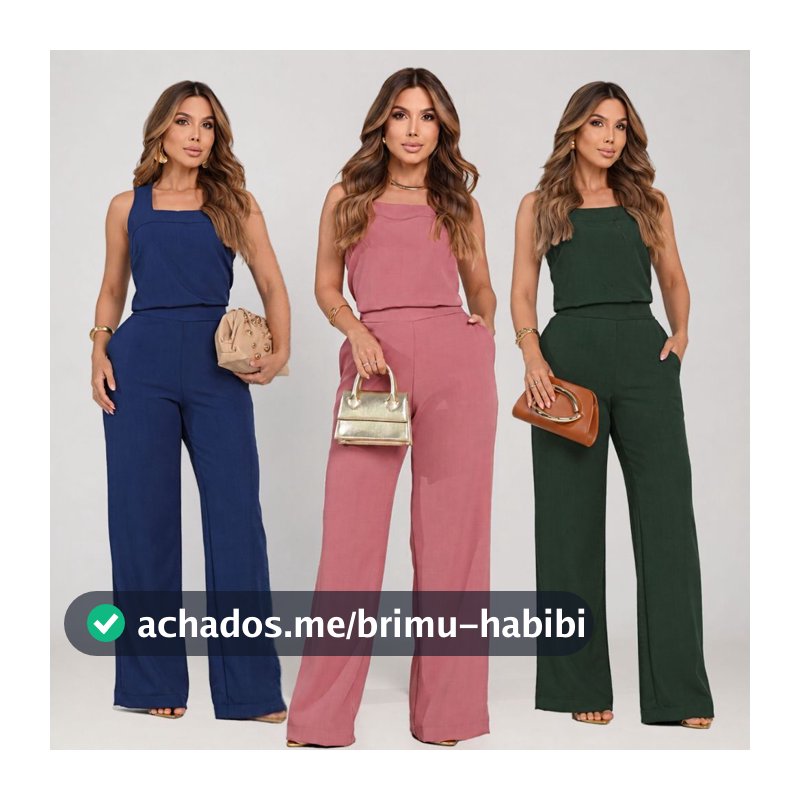 Conjunto Alfaiataria Feminino Calça e Blusa Regata Pantalona Cintura Alta Social Elegante Não Amassa