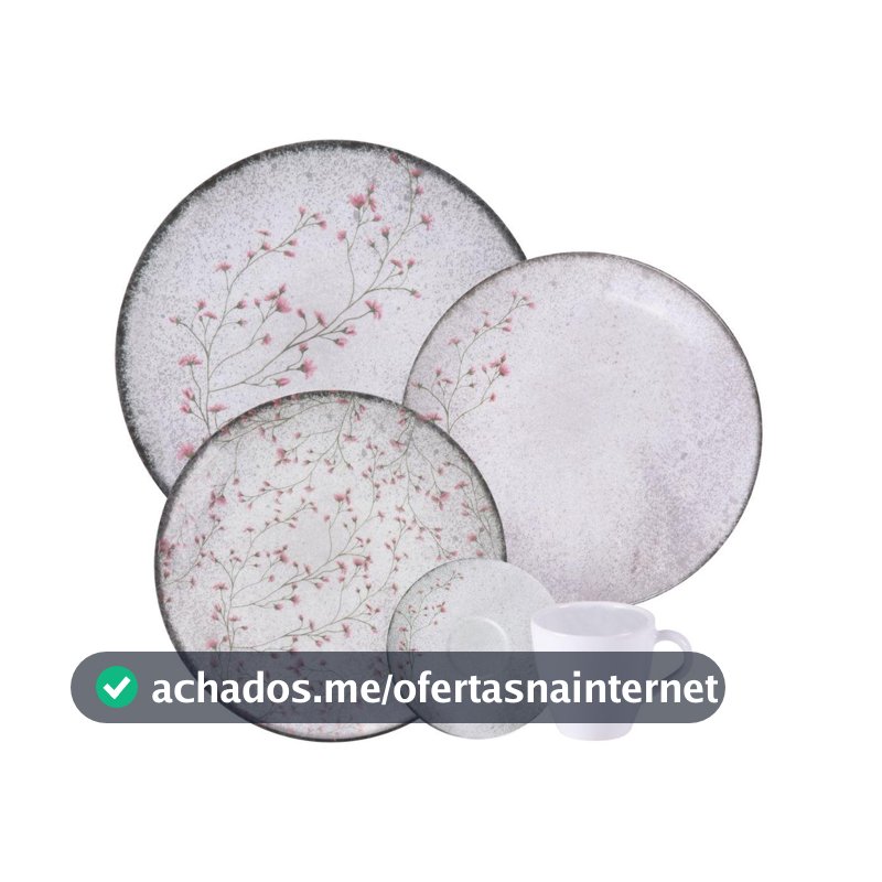 Jogo de Jantar Floralis Porcelana Decorada 20 Peças Tramontina