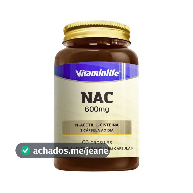 NAC 600mg (N-Acetil L-cisteína) - 60 cápsulas Vitaminlife