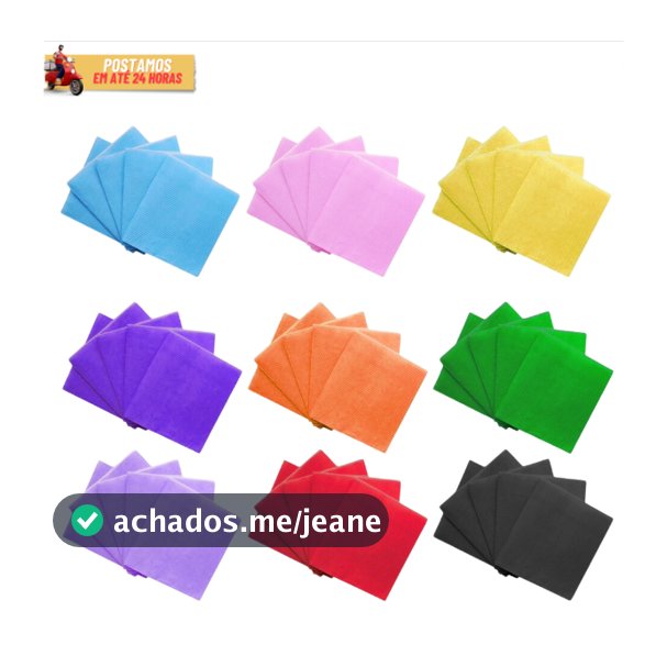 Guardanapos De Papel Coloridos 19,5 x 21,5 cm Liso Descartável