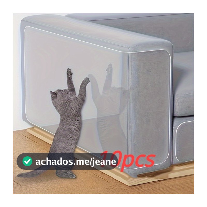 10pcs Filme anti arranhador arranhão para cantos - protetor de arranhões transparente flexível gato protege móveis sofá