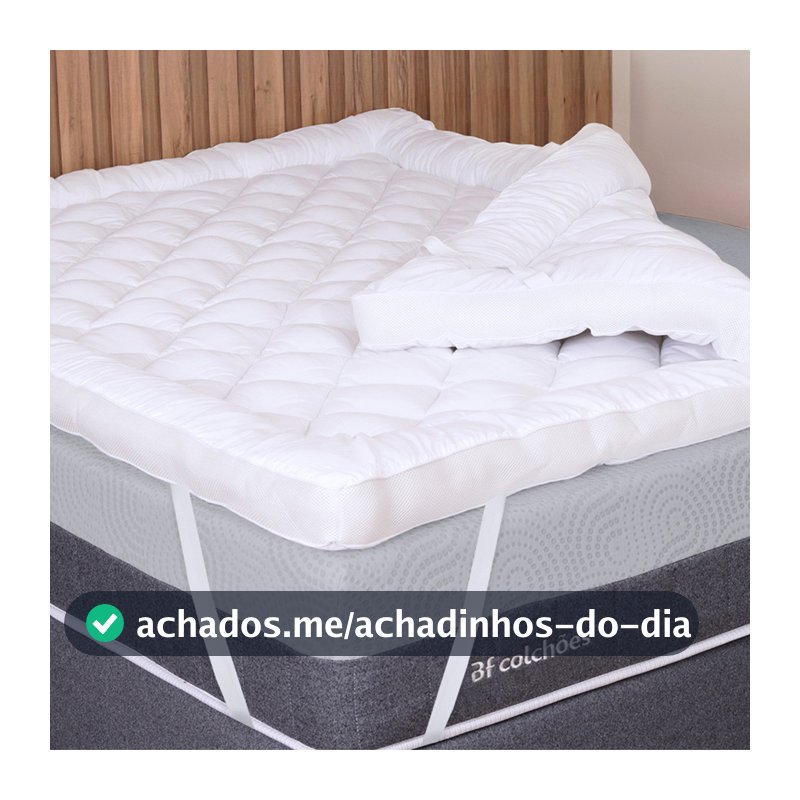 Pillow Top 1000g  Fibras Siliconadas Extra Macio BF Colchões - Casal e Queen
