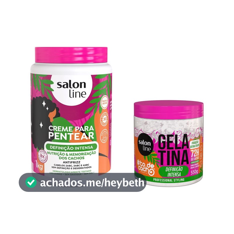 Kit Definição Intensa com Creme para Pentear e Gelatina #todecacho