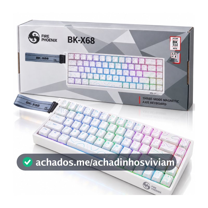 Teclado Sem Fio Gamer Magnético Rapid Trigger 0,01mm 8000hz Rgb Fire Phoenix