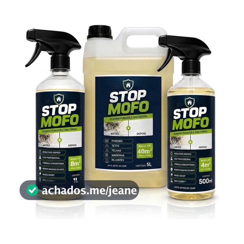 Kit Stop Mofo Anti Mofo Parede Teto 1 Litro Com Borrifador Gratis