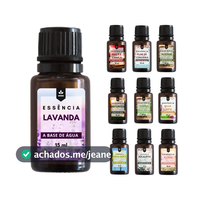 Super Kit 10 Essências Para Umidificador Aromatizador e Difusor Elétrico 15ml