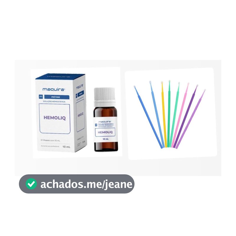 Solução Hemostática Hemoliq com 10 Microaplicadores de Alta Qualidade
