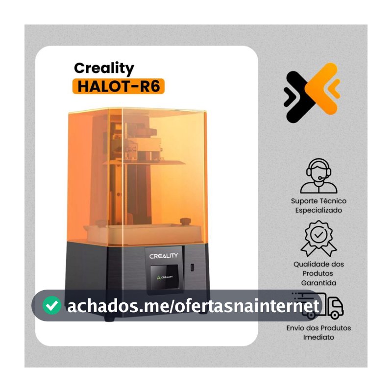 Impressora Resina Creality Halot R6 • 2K • 130×82×160mm • Luz 90% • Compacta | NIC 3D