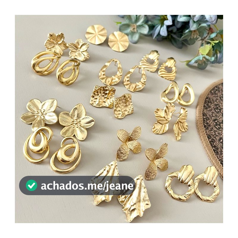 Brincos femininos folheado -Modelos diversos  -Direto da fábrica -Qualidade Premium - Antialérgico