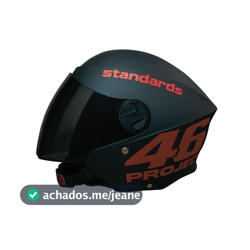 Capacete Adesivado Project 46  Vermelho Preto Fosco Com Viseira Fumê