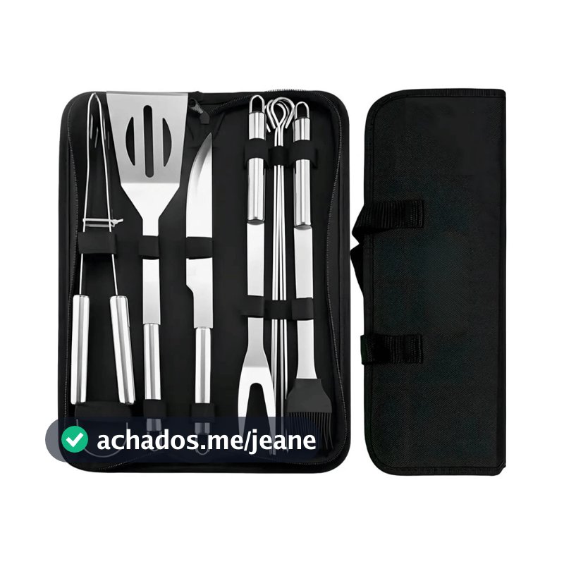 Kit Para Churrascos 360 Kit Churrasco Conjunto Talhes Para Churrasco - 09 Unidades