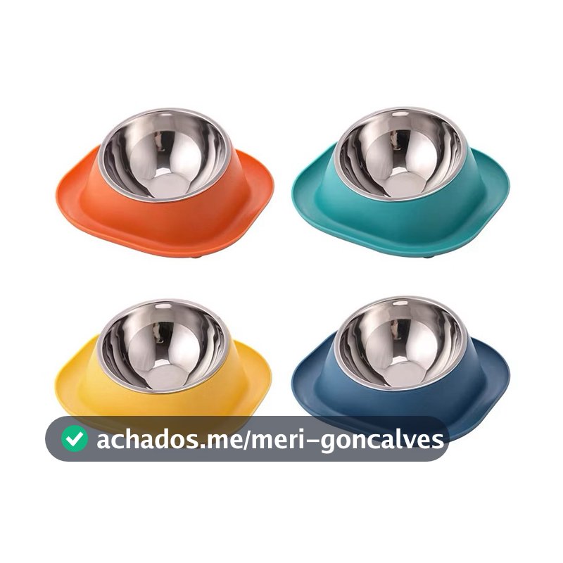 COMEDOURO PARA CÃES E GATOS ANTI FORMIGA COM INOX REMOVÍVEL