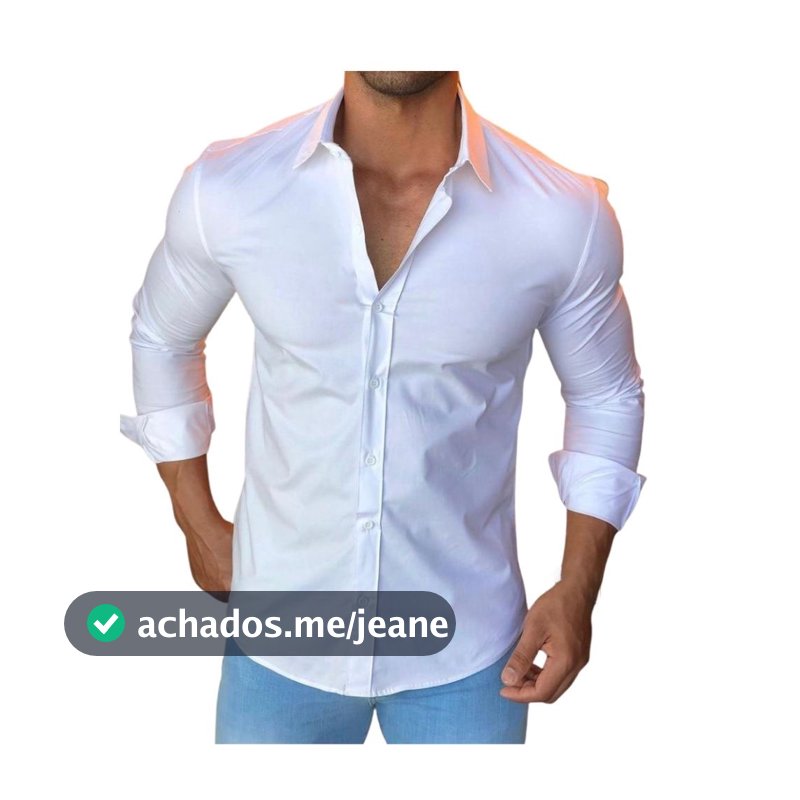 Camisa Social Masculina Slim fit Luxo Moda Estilosa Manga Longa