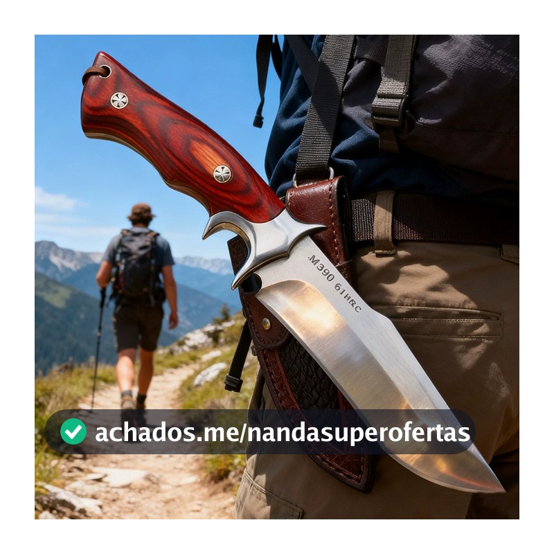 Faca de Cozinha Para Churrasco Profissional Luxo Cutelo Forjado Rustico Frutas Desossar Camping