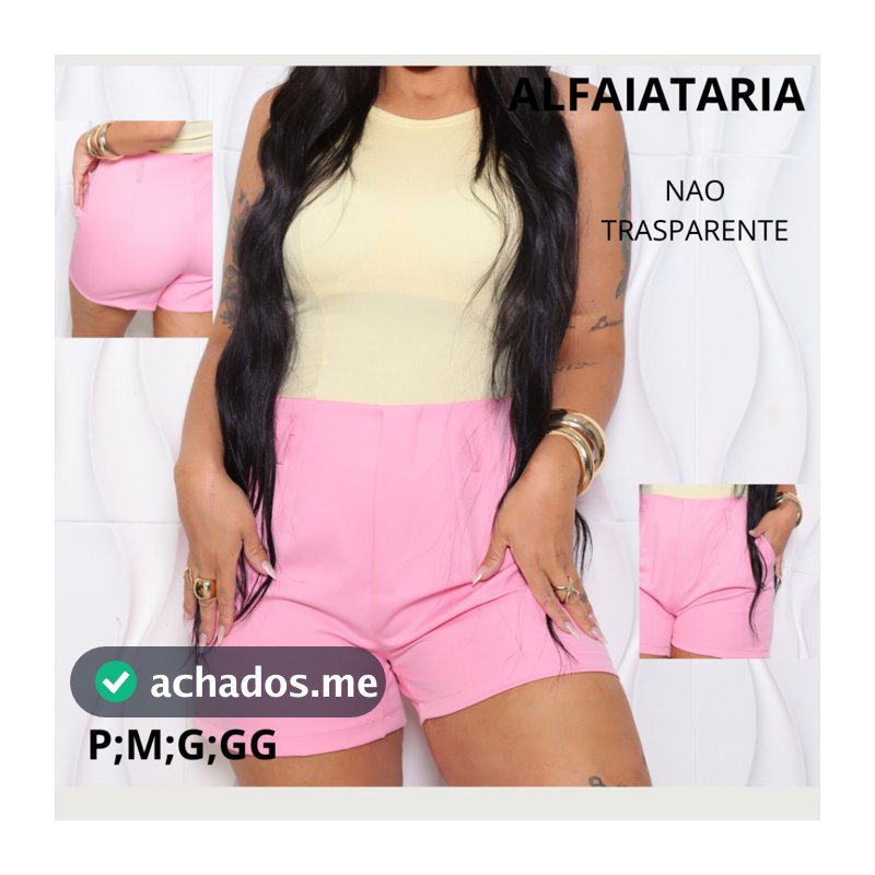 Short Feminino de Alfaiataria e Zíper Lateral – Elegante e Confortável