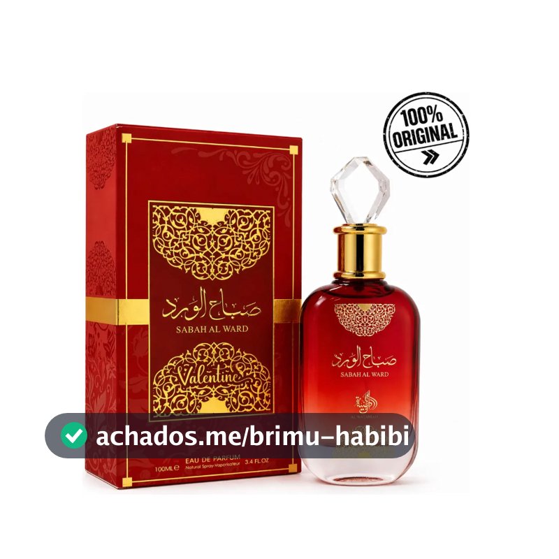 Perfume Arabe Sabah Al Ward Valentine 100ml Original
