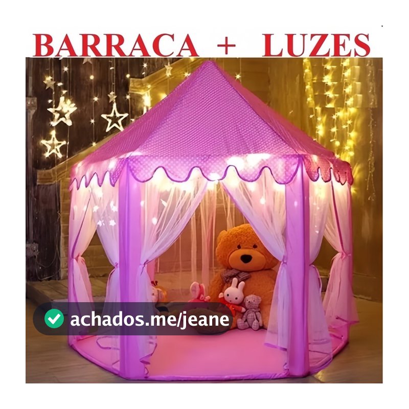 Barraca Infantil Tenda Cabana Castelo Princesas+luzes Led+promoçao