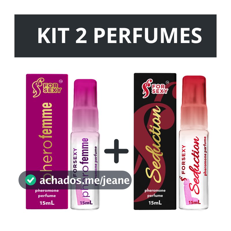 KIT Perfume Afrodisíaco com Feromônios - Perfume Feromonio Feminino Atrai Homens Original 15ml