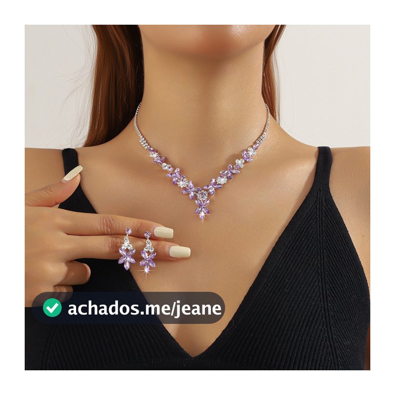 Colar De Diamante , Brincos Folhas Vestido De Casamento , Joias Femininas , Presente De Casal No Atacado