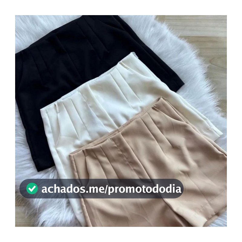 SHORT ALFAIATARIA FEMININO ZARA CINTURA ALTA COM ZÍPER NA LATERAL