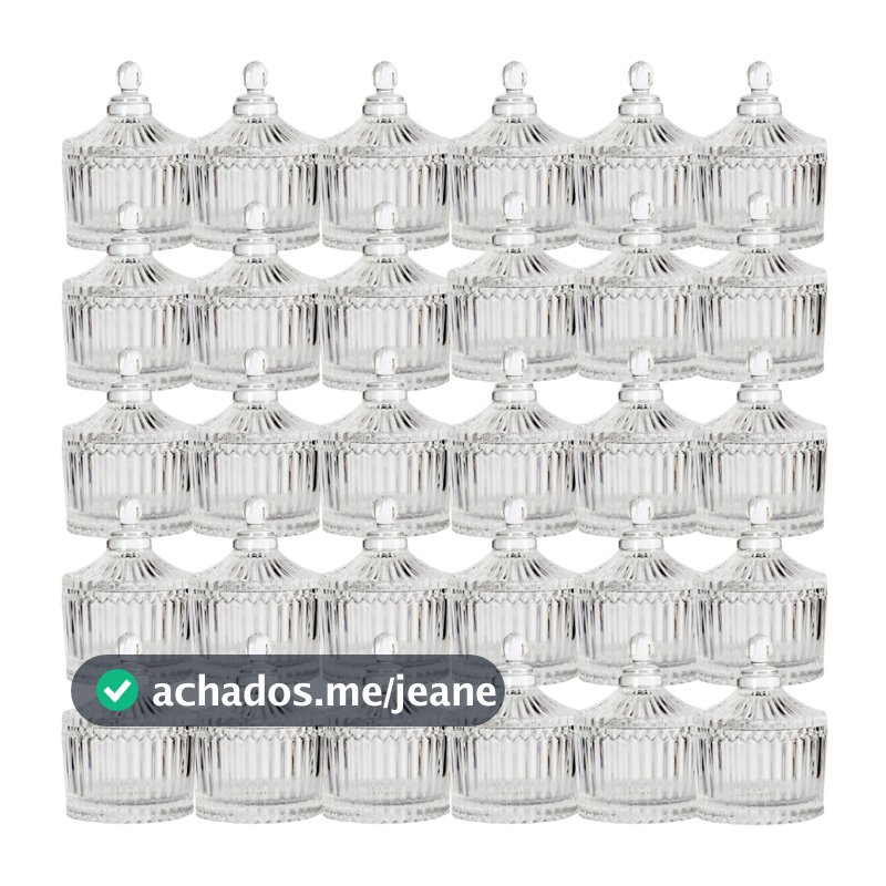 Kit Com 30 Mini Bomboniere Potiche Decoração Aniversário Casamento Lembrancinha de Vidro Presente